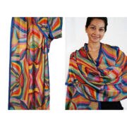 Merino Wool Scarf Mirror Stripes