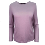 Ebony Round Neck Merino Wool Top - Ice Lilac