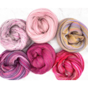 The Pink Blush Collection Wool Roving Mixed Pack 150g