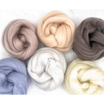 The Monochrome Collection Corriedale Wool Roving Mixed Pack 150g
