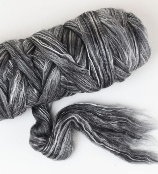 Buy Ashford Black Silk Merino Wool Blend Roving 500g · The Wool Room