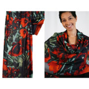 Merino Wool Scarf Tulips