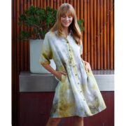 See Saw Linen Luminary Print Dress