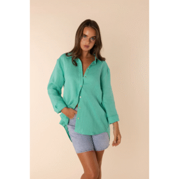 Two-T's Linen Shirt Jade