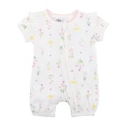 Bebe Hana Short Sleeve Zip Romper