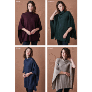 Uimi Merino Wool Penny Rib Trim Poncho