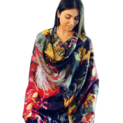 Tradition Textiles Merino Wool Floral Wonder Shawl