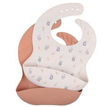 Minihaha Silicone Bibs 2pk Koala / Brick