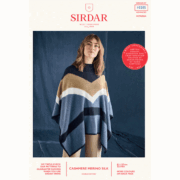 Sirdar Colour-block Poncho In Cashmere Merino Silk Dk 10205