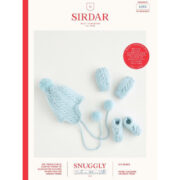 Sirdar Pom Pom Hat, Mitten & Booties In 4 ply 5392