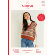 Sirdar Fair Isle Vest In Cashmere Merino Silk DK 10307