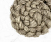 Polwarth Wool, Llama & Tussah Silk Roving 100g Vanilla Slice