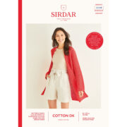 Sirdar Longline Picot Crochet Cardigan In Cotton DK 10249