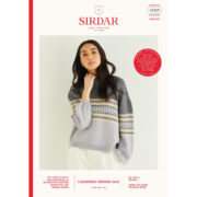 Sirdar Fair Isle Placement Sweater In Cashmere Merino Silk DK 10309