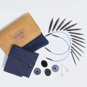 Knitpro Indigo Wood Mini Interchangeable Needle Set 50mm