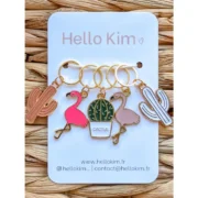 Hello Kim Cactuses & Flamingos Stitch Marker Rings