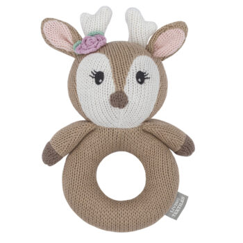 Living Textiles Ava The Fawn Knitted Rattle