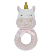 Living Textiles Kenzi The Unicorn Knitted Rattle