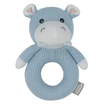Living Textiles Henry The Hippo Knitted Rattle