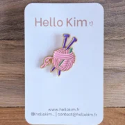 Hello Kim Knitting Crochet Yarn Ball Pin