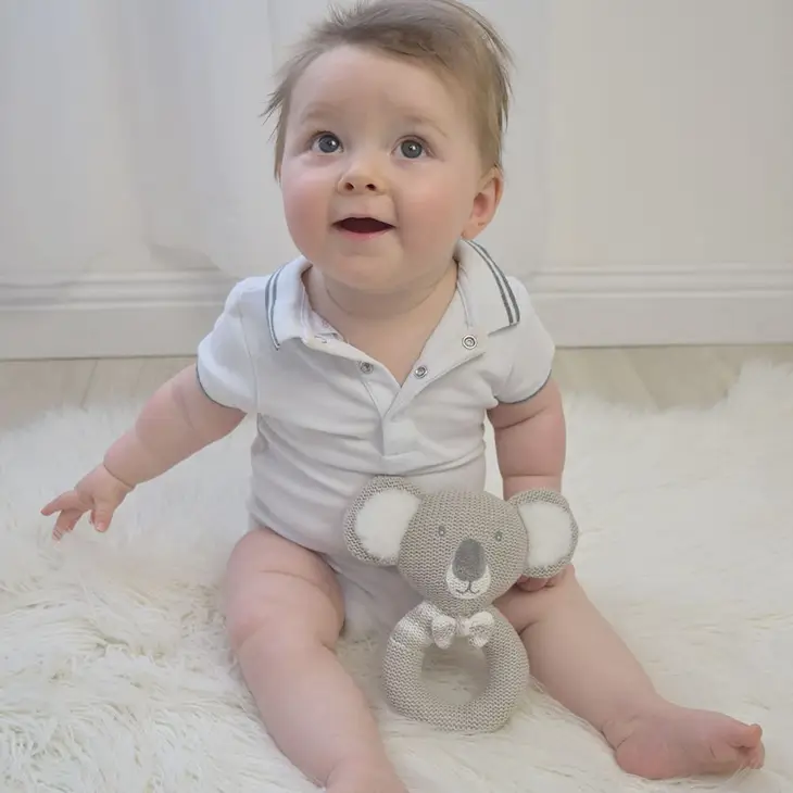 Buy Living Textiles Kevin the Koala Knitted Rattle · The Wool Room
