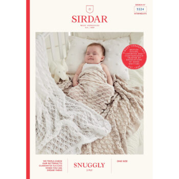 Sirdar Pretty Picot Lacy Blanket In Snuggly 2 Ply
