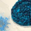 Merino Wool & Mulberry Silk Roving 100g - The Luminous Lagoon
