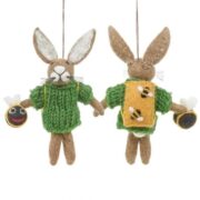 Wool Felt Billy Bumblebee Hare Hanging Decoration