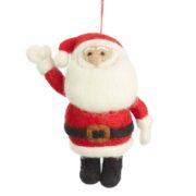 Round Wool Santa Hanging Decoration