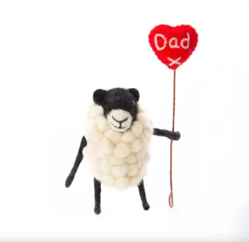 Wool Sheep with Dad Balloon