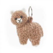 Wool Felt Alpaca Keyring