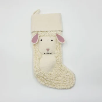 Shirley Sheep Wool Christmas Stocking