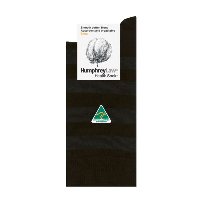 Humphrey Law Striped cotton sock 52c Black