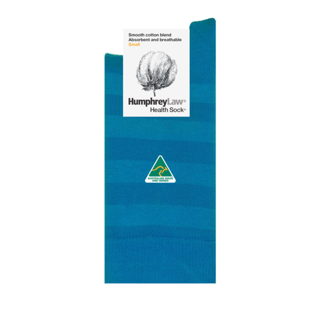 Humphrey Law Striped cotton sock 52c Imperial Blue
