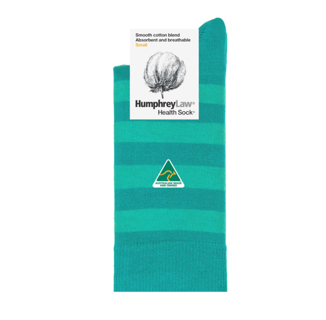 Humphrey Law Striped cotton sock 52c Jade