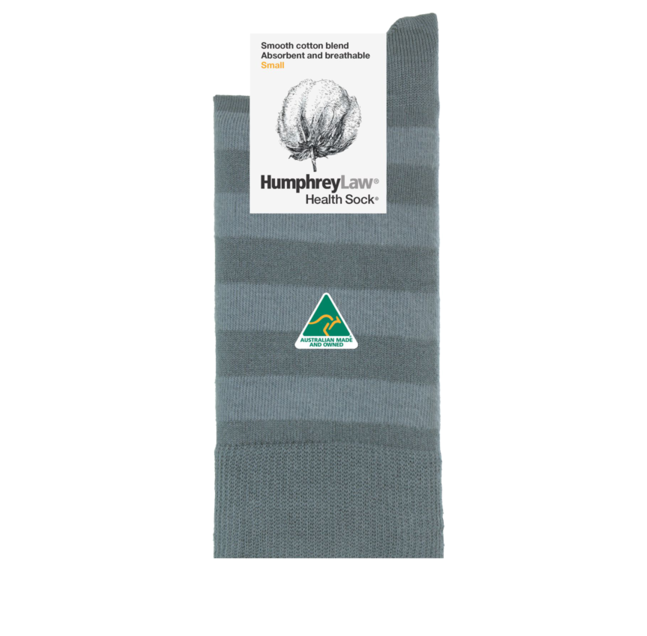Humphrey Law Striped cotton sock 52c light grey