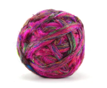 Sari Silk Roving 100g - Firework