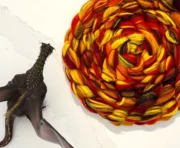 Merino Wool & Mulberry Silk 100g - Dragon's Breath