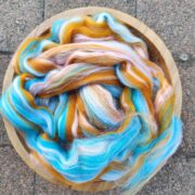 Merino Wool, Baby Alpaca & Tussah Silk Roving 100g - Petal