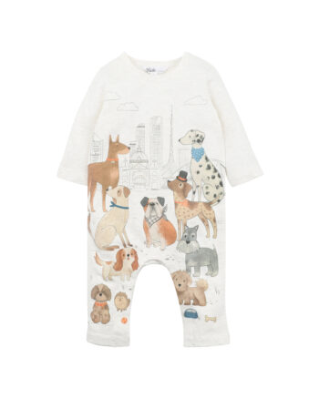 Bebe Austin Dog Scene Romper