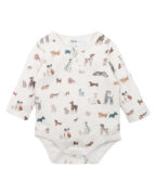 Bebe Austin Dog Print Bodysuit