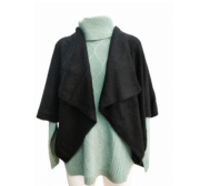 Maglia Wool & Angora Shrug Black