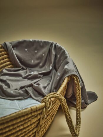 Merino Wool Swaddle Blanket Taupe Nature