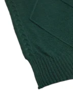 Merino wool cable scarf moss