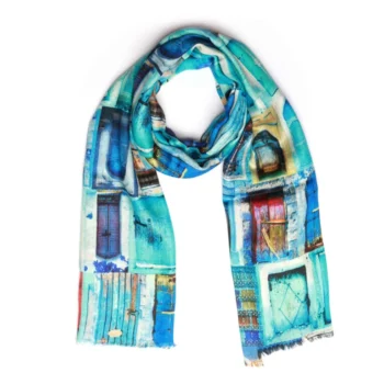 Merino Wool & Silk Scarf Architectural