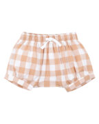 Fox & Finch Caramel Check Shorts