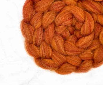 Merino Wool & Bio-Nylon Roving 100g - Dusty Brick