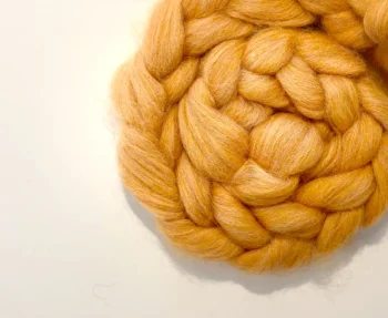 Recycled Wool Roving Speckle 100g - Marmalade Orange