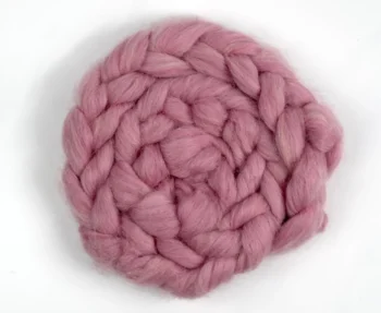 Recycled Wool Roving Speckle 100g - Grapefruit Pink