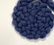 Recycled Wool Roving Speckle 100g - Prussian Blue